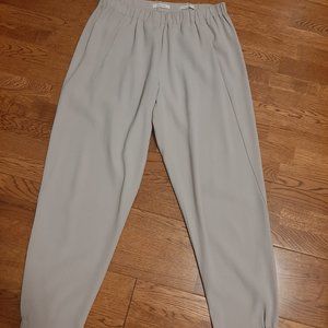 Babaton silk joggers. size Small. Taupe / Grey Aritzia